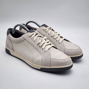 Cole‎ Haan Mens Casual Shoes Light Gray Leather Suede C13915 Lace Up 8.5 M